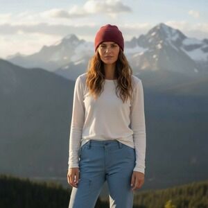 Barefoot Dreams CozyChic Lite Beanie Crimson Rosewood Hat Buy One Get One Free